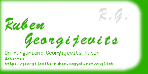 ruben georgijevits business card